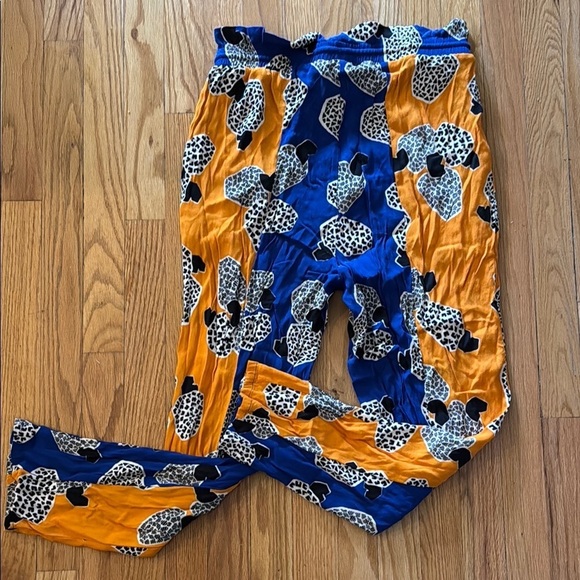 Farm Rio sz M leopard Pants in Blue and Orange - Picture 8 of 9